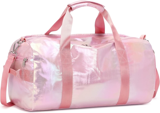 kaufen Wasserdichtes Polyester Metallfarben rosa Farbe Übernachtung Wochenende Fitnessstudio Tanztasche mit nasser Tasche online manufacture