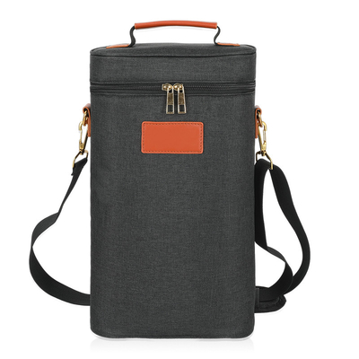 kaufen Leckdicht, isoliert, gepolstert, 2 Flaschen, Geschenk-Tote-Träger, eigene Reisetasche mit Schultergurt online manufacture