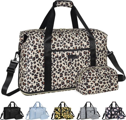 kaufen Leopard Erweiterbare große Wochenende Übernachtungswasserdichte Trage auf der Schulter Tote Reisetasche ith Toilettenbeutel online manufacture