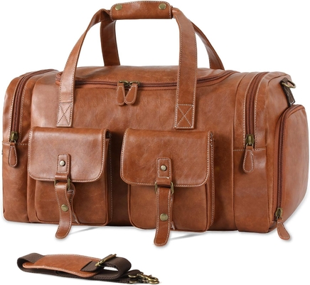 kaufen Große braune PU-Leder Tasche mit Schuhbeutel online manufacture