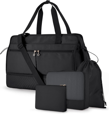 kaufen Große schwarze 40L Carry On Wochenende Übernachtung Tasche Sport Fitnessstudio Yoga Custom mit Schuhtaschen online manufacture
