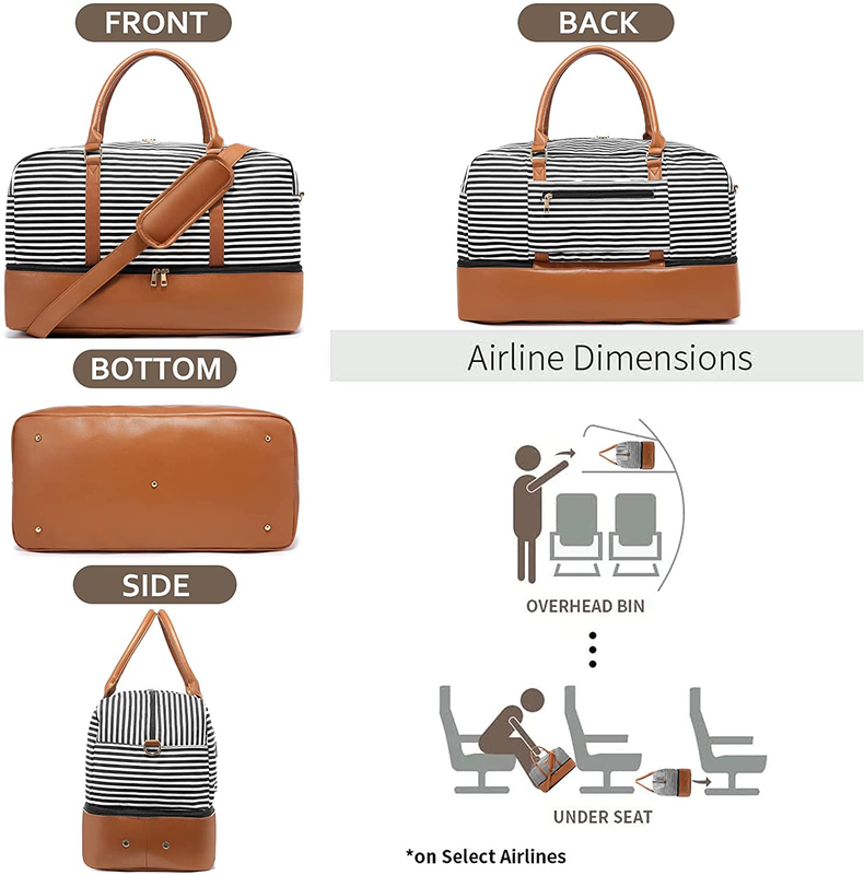 Männer Leinwand Reisetaschen Gepäck für das Wochenende Tote 16,2 x 14,5 x 8 