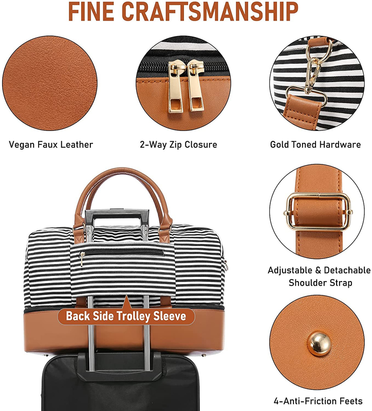 Männer Leinwand Reisetaschen Gepäck für das Wochenende Tote 16,2 x 14,5 x 8 