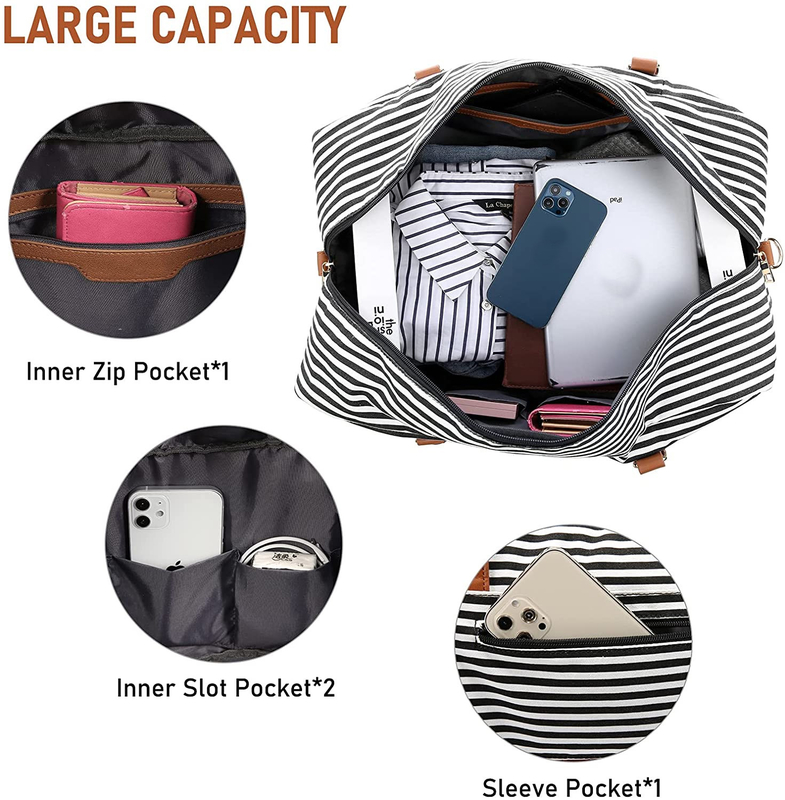 Männer Leinwand Reisetaschen Gepäck für das Wochenende Tote 16,2 x 14,5 x 8 