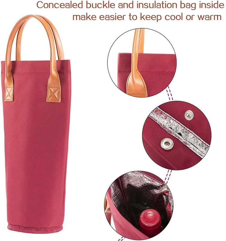 Runde tragbare Isolierte Kühltasche für Babyflaschen Wein Eisbeutel Kleine 4x14
