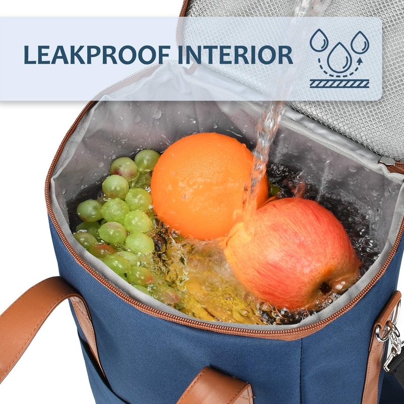 Xl Individual Isolierte Kühlbeutel Tasche für Lebensmittel Wein 6 Flaschen 8.6X7.1X12.5 
