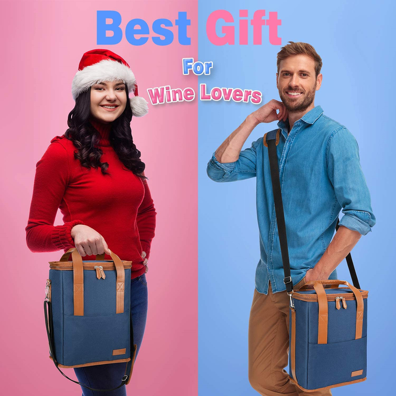 Xl Individual Isolierte Kühlbeutel Tasche für Lebensmittel Wein 6 Flaschen 8.6X7.1X12.5 