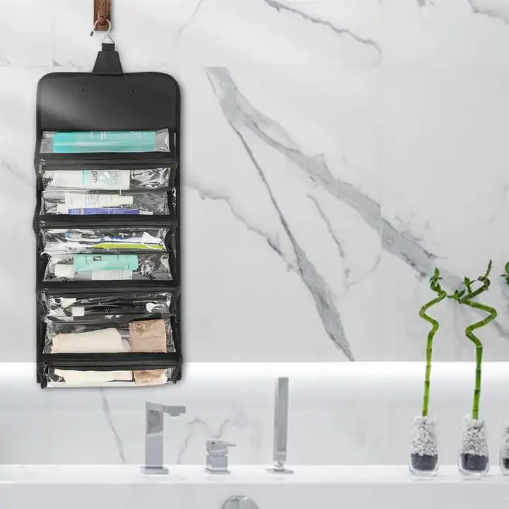 Elegante PVC-Hängende Waschtasche 28*13,5*13,5cm Für Männer Toilettentechnik