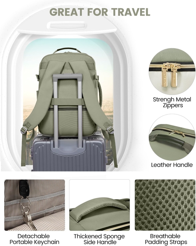 TSA persönlicher Artikel 40L wasserdicht Großgepäck für Fluggesellschaften zugelassener Reisetasche mit 3 Packwürfeln