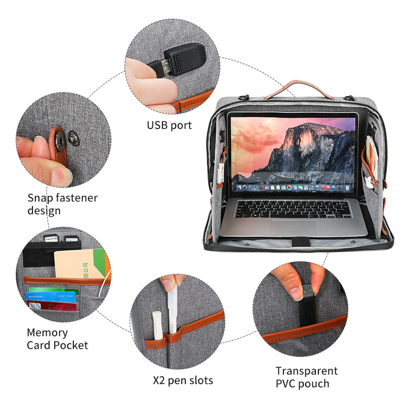 2024 Neue Wasserdichte Laptop-Taschen mit Schultergurt für Männer Frauen