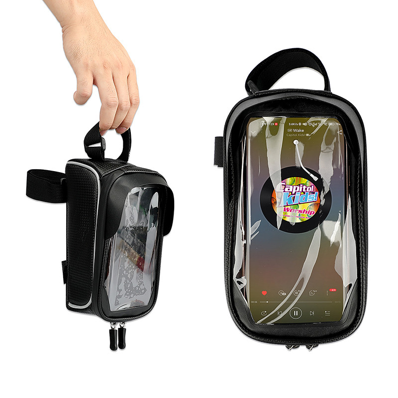 OEM oder ODM Wasserdichte Fahrrad Telefontüte Vorderrahmen Fahrradtüte Tasche 8x3x5 