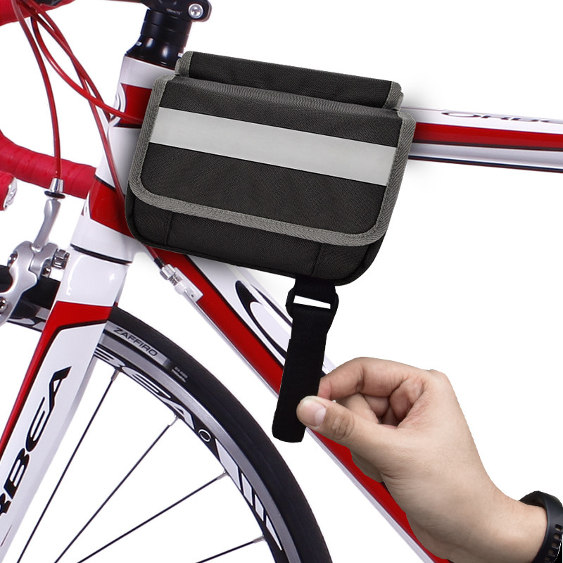 Große Fahrradtelefontasche OEM wasserdicht hinten unter dem Sitz reflektierender Streifenbeutel für Radfahren 7X6X5