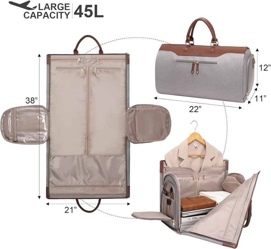 Männer Frauen 2 in 1 Hängende Anzugstüte Custom Duffel Reisetasche Mit Schultergurt