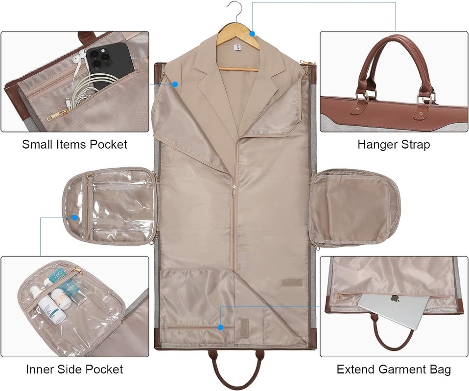 Männer Frauen 2 in 1 Hängende Anzugstüte Custom Duffel Reisetasche Mit Schultergurt