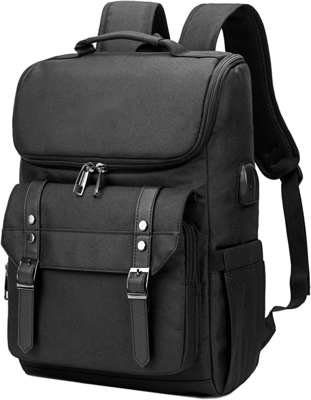 Schwarzer großer Übernachtungs-Weekend-Reisetasche mit USB-Ladeanschluss für Frauen und Männer