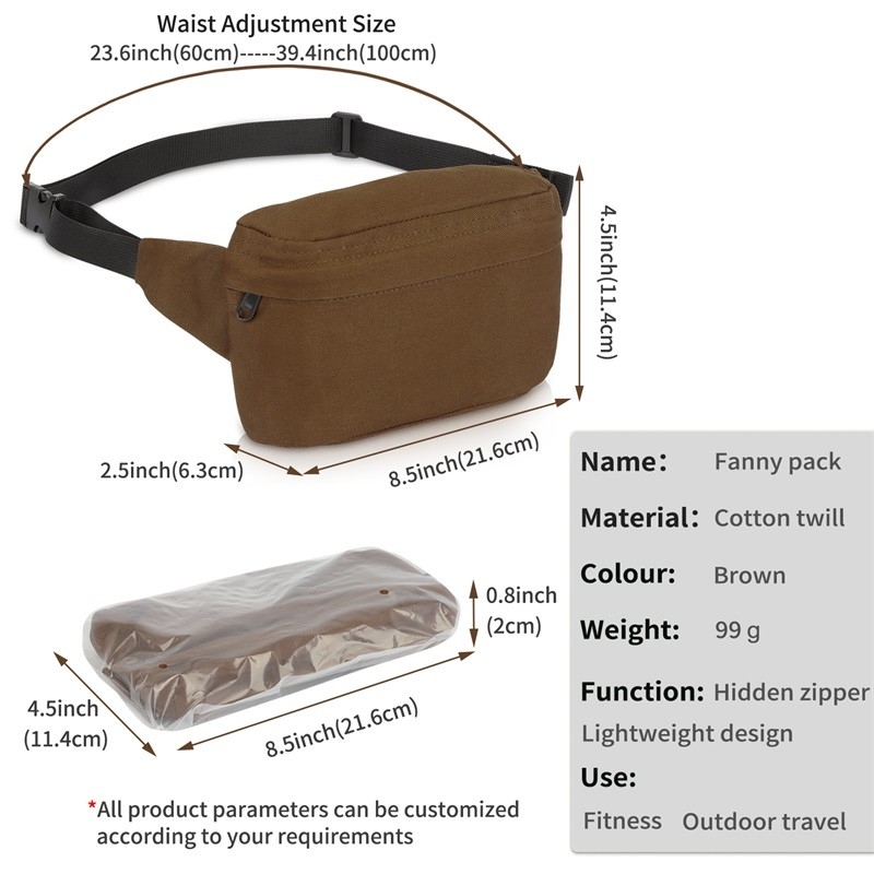 MTB Motorrad Kreuzkörper Taille Gürtel Tasche für Frauen Sling Schulter Wandern 8.5X2.5X4.5 