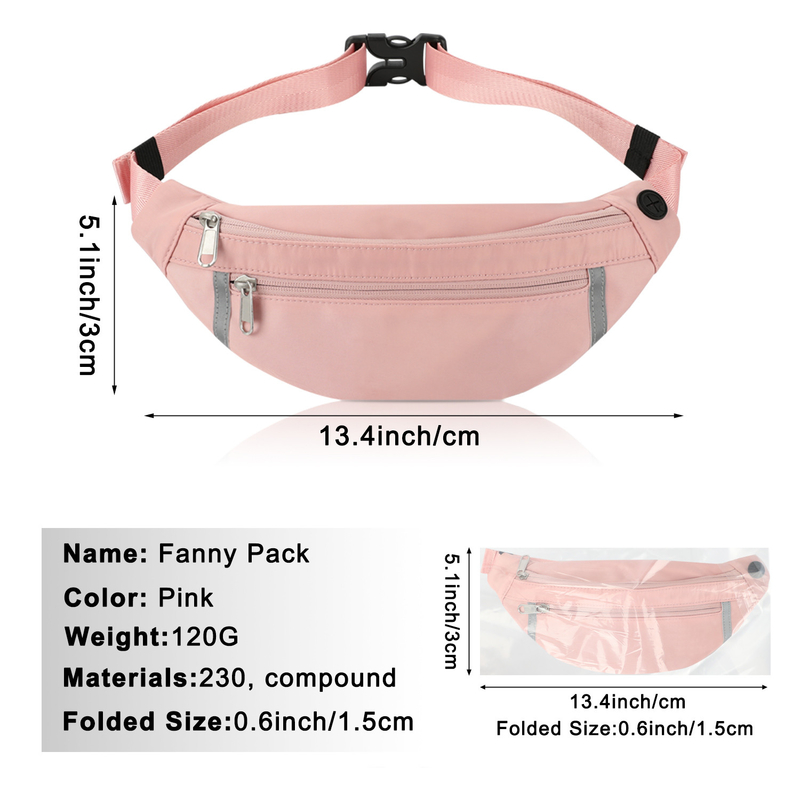 Schulter-Brieftasche Fanny Pink Taille-Tasche Wanderkross für Frauen 12,8 x 9,6 