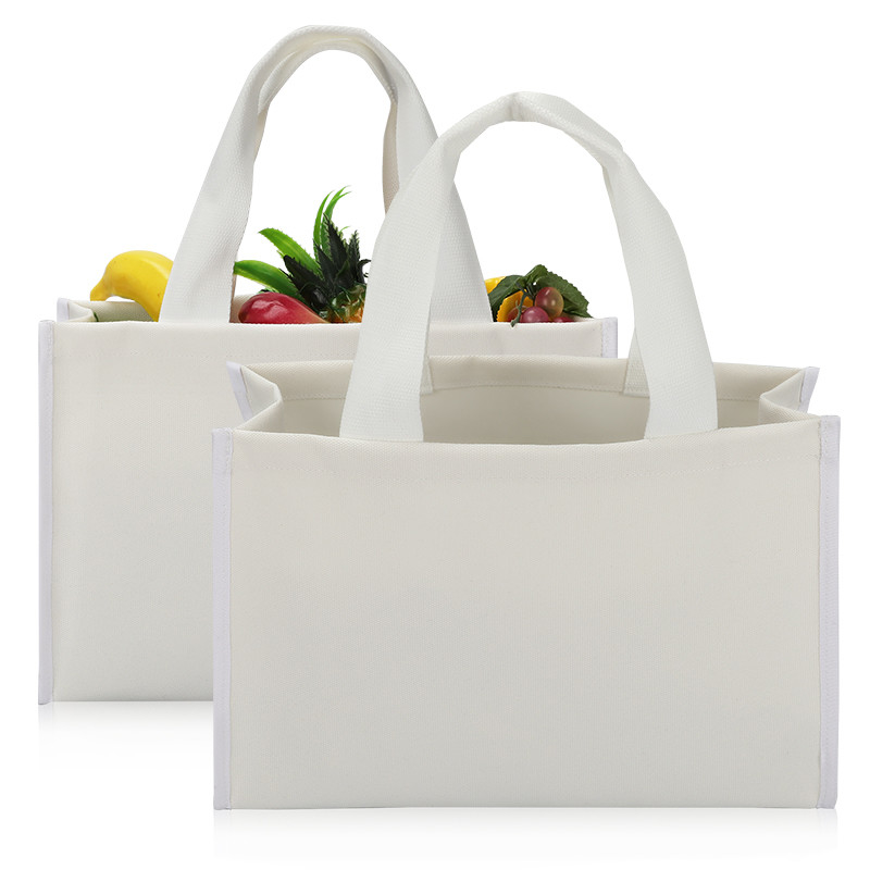 Leinwand-Tote-Tasche kundenspezifische Einkaufstüten Einzelhandel Schwerlastdickboden 4x4x10