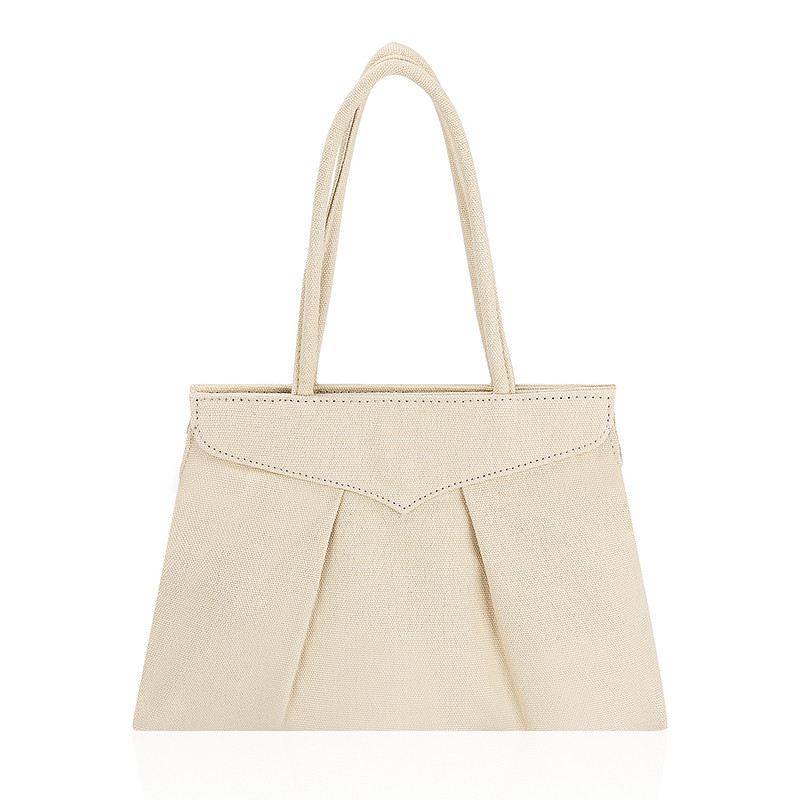 Umweltfreundliche wiederverwendbare Einkaufstüten Nachhaltige Leinwand-Tote-Taschen Reißverschluss Knopf 10x7