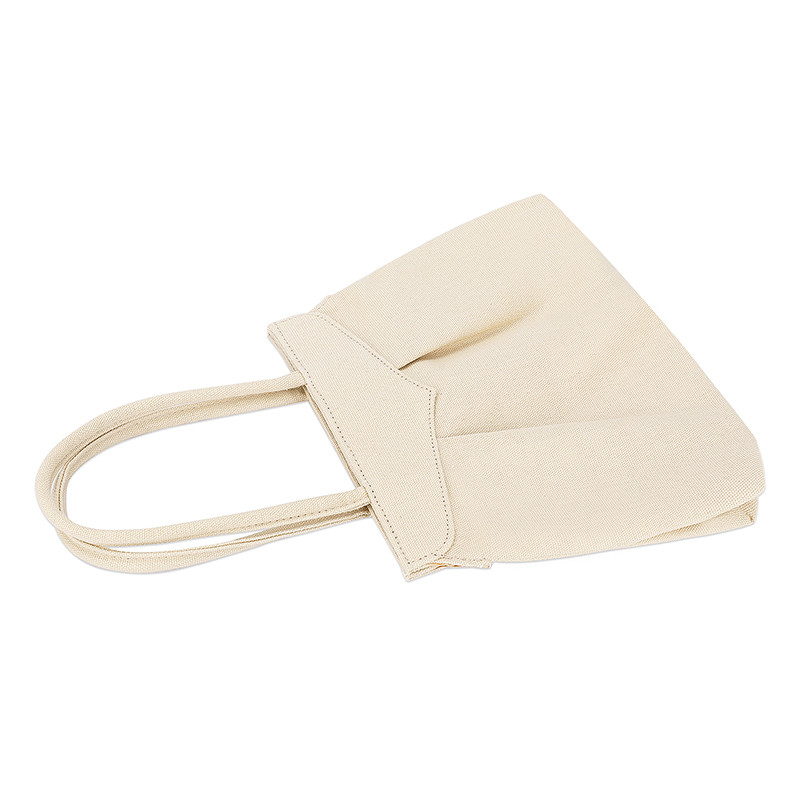 Umweltfreundliche wiederverwendbare Einkaufstüten Nachhaltige Leinwand-Tote-Taschen Reißverschluss Knopf 10x7