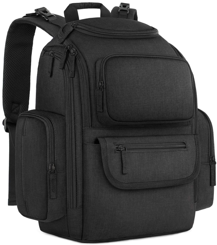 Wasserdichte Multifunktionswindel-Reisetasche mit 2 seitlich isolierten Taschen für Männer Frauen