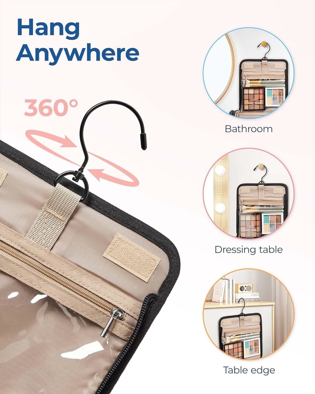 Tragbare Kosmetik Großkapazität Tür Zimmer Notwendigkeiten kundenspezifische Reisetasche mit Hängen Haken