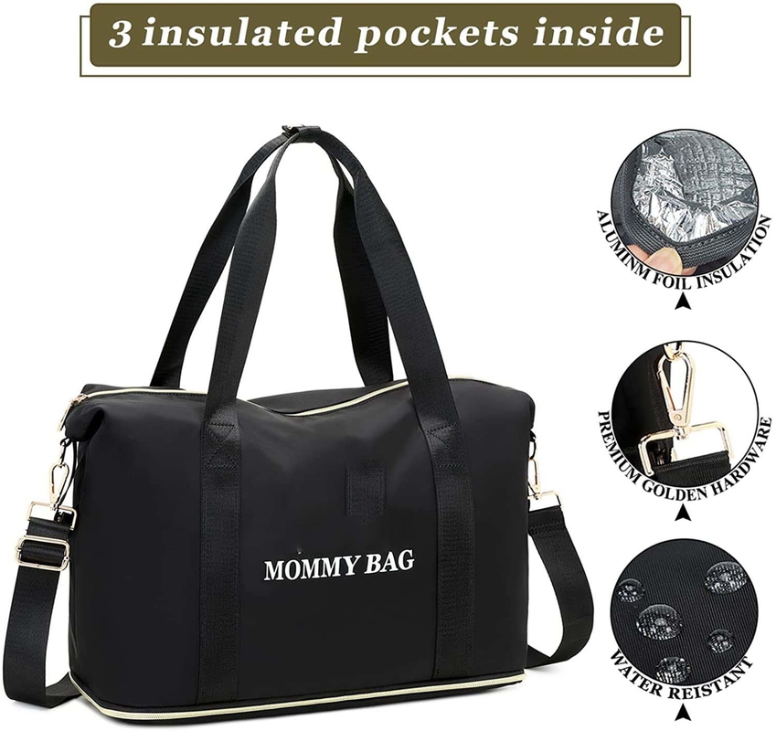 Weich schöne Windel Tote Taschen kleine isolierte Flaschen Taschen für Neugeborene personalisiert