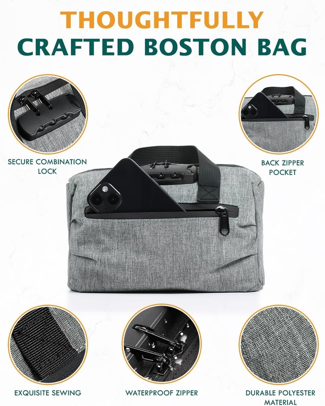 Großartige Geschenke Kohlenstoffverkleidete Geruchsschutz Tasche Custom Travel 210 D Polyester mit Kombinationsschloss