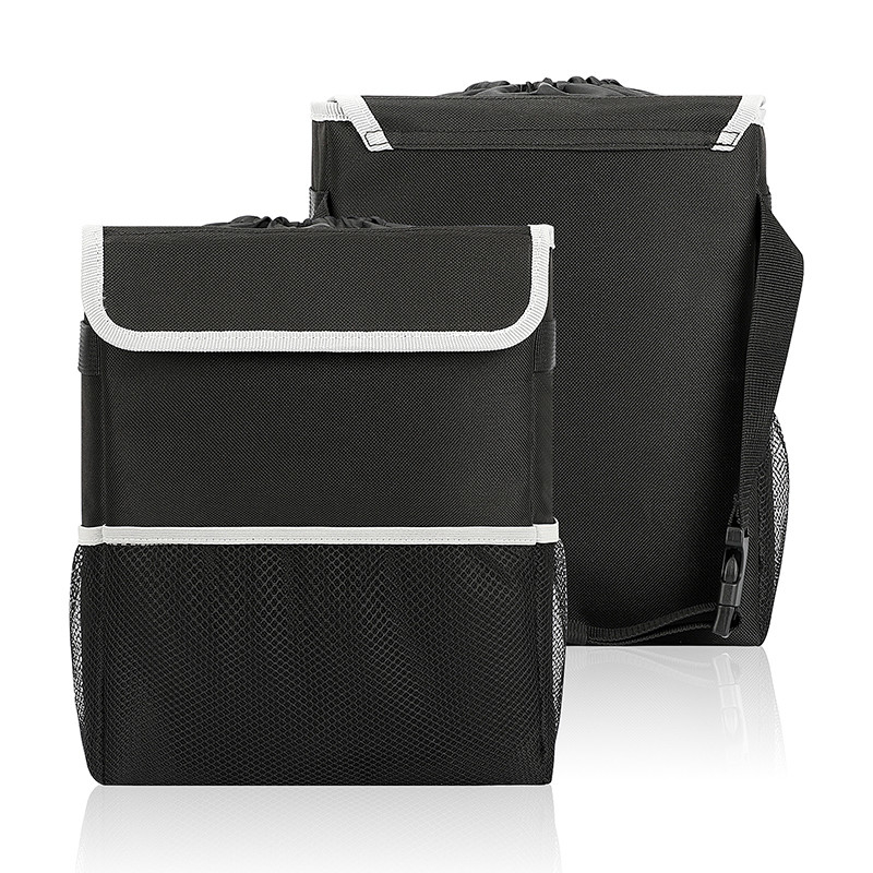 Schrottwagen-Organisator Taschen schwarz hängend undicht Mülleimer Deckel Müll 8.4x7.4x10.4
