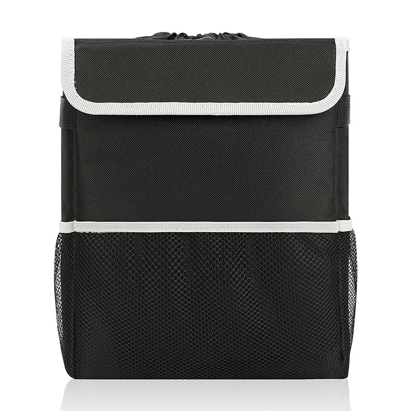 Schrottwagen-Organisator Taschen schwarz hängend undicht Mülleimer Deckel Müll 8.4x7.4x10.4