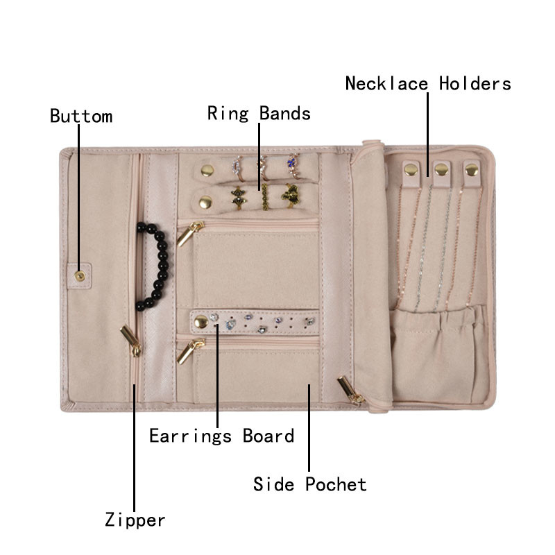 Make-up Schmuck Roll-Up Reisetasche Organisator Fall Kleiner Halter tragbar 8x5x1