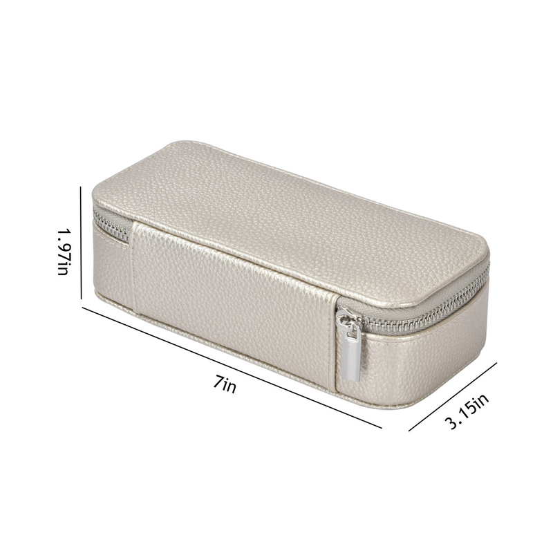 Make-up-Schmuckstücke Schmuckstücke Schachtel PU-Leder Reise-Portabel 7x3.15x1.97