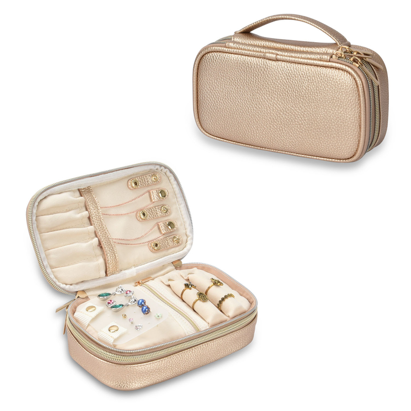 OEM 2-Schicht Schmucksack Taschen Organisator Tasche Ohrring Reisetasche 7x2.4x3.9 