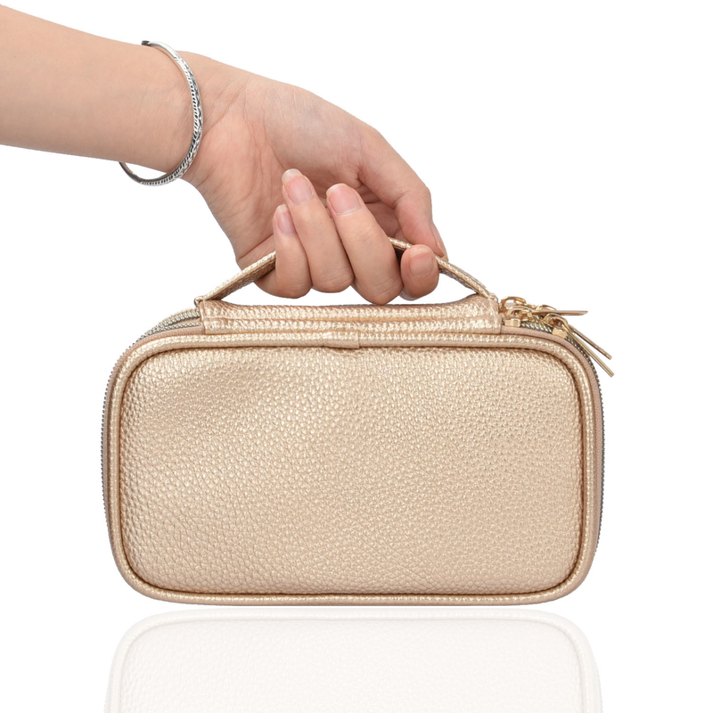 OEM 2-Schicht Schmucksack Taschen Organisator Tasche Ohrring Reisetasche 7x2.4x3.9 