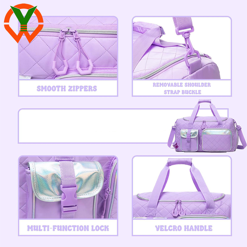 Damen-Fashion-Tasche mit Rädern Übernachtungs-Tasche mit Schuhfach für Reisen