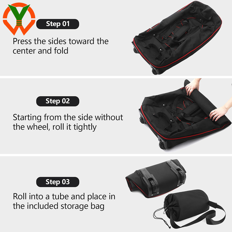 120L/140L Doppelgummi-Rad Klapptasche und mehrere Taschen und Abteilungen